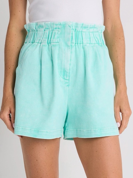 Skies Are Blue Pants - Skies Are Blue Mint High-Waist Paperbag Shorts Size M | NWT